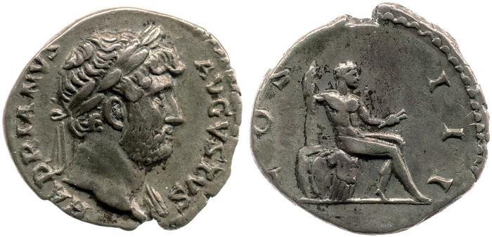 RIC II, Part 3 (second edition) Hadrian 731, реверс, bm