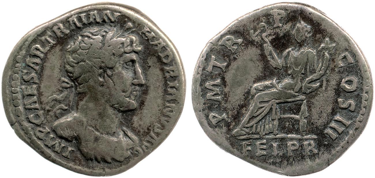 RIC II, Part 3 (second edition) Hadrian 302, аверс, bm