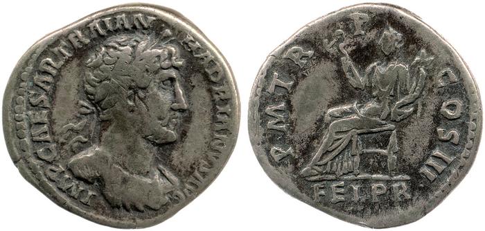 RIC II, Part 3 (second edition) Hadrian 302, реверс, bm