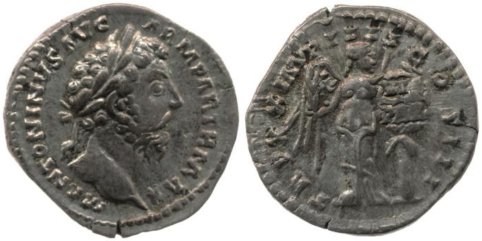 RIC III Marcus Aurelius 163, реверс, bm