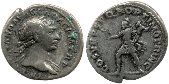 RIC II Trajan 114, reverse, bm