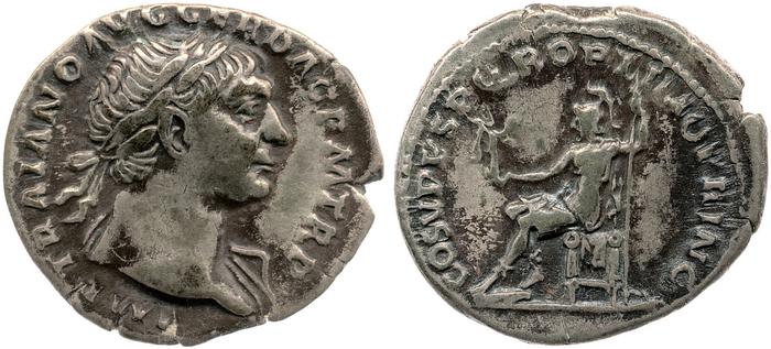 RIC II Trajan 116, reverse, bm