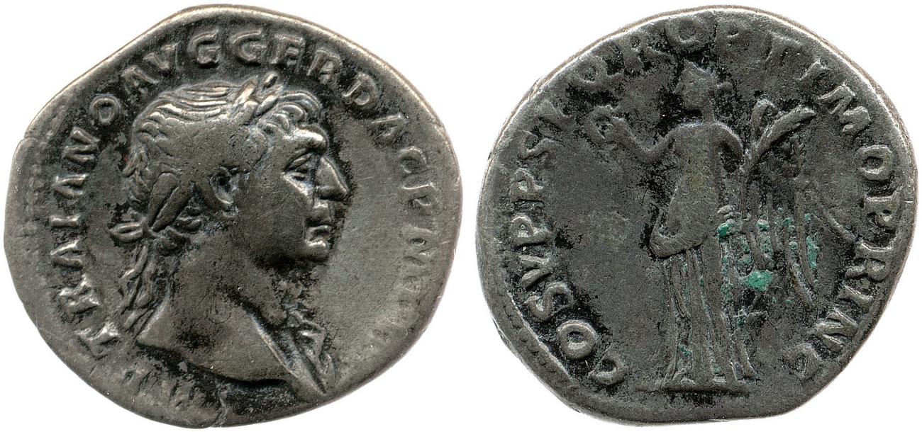 RIC II Trajan 128, аверс, bm