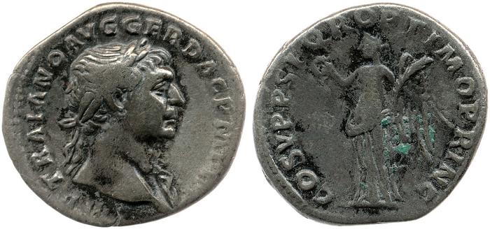 RIC II Trajan 128, реверс, bm