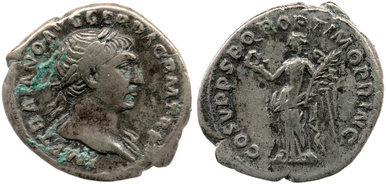 RIC II Trajan 128, аверс, bm