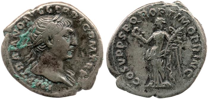 RIC II Trajan 128, реверс, bm
