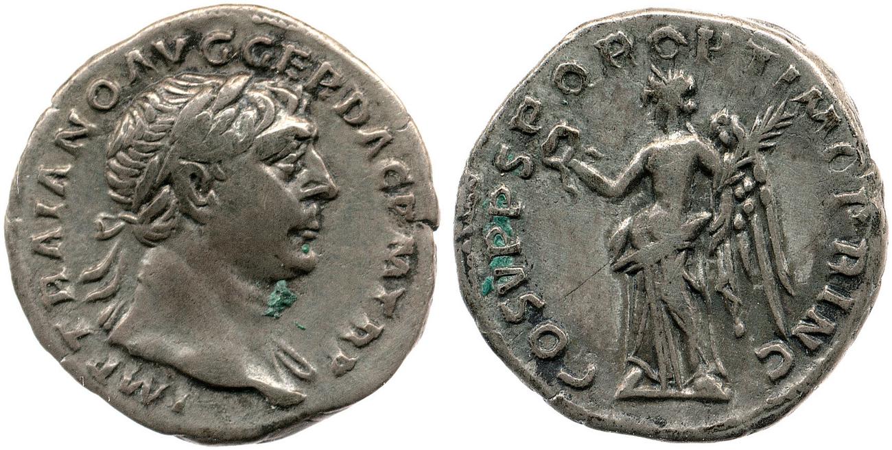 RIC II Trajan 128, аверс, bm
