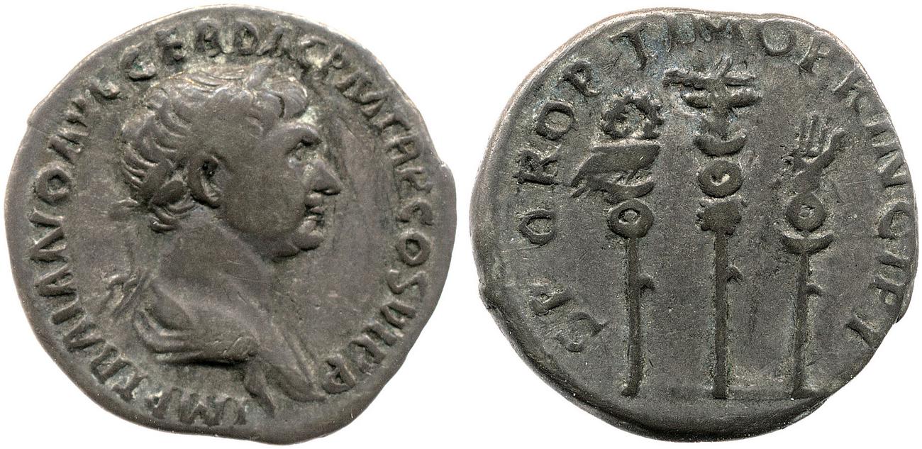 RIC II Trajan 294, аверс, bm