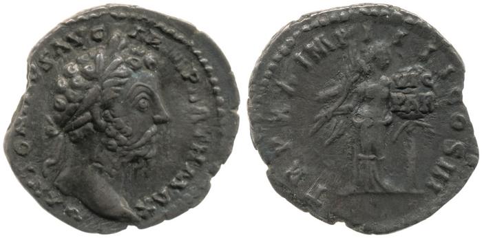 RIC III Marcus Aurelius 163, реверс, bm