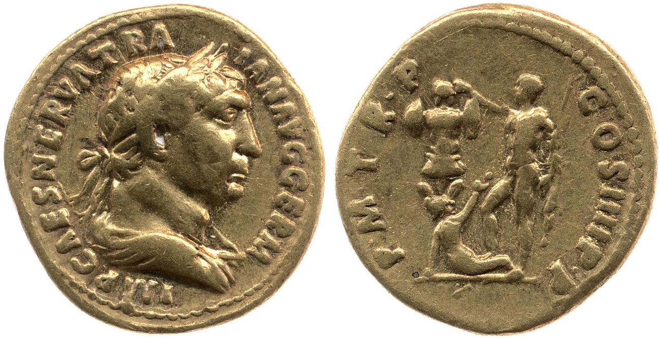 RIC II Trajan 70, аверс, bm