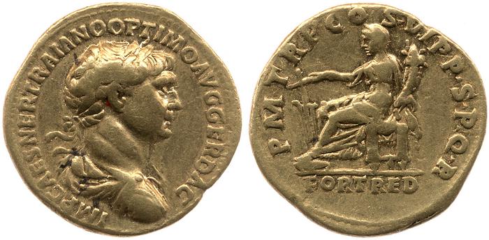 RIC II Trajan 319, реверс, bm