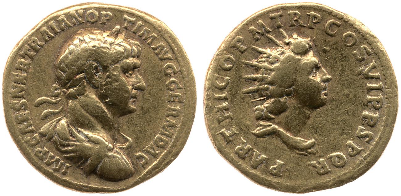 RIC II Trajan 329, аверс, bm