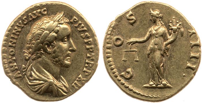реверс RIC III Antoninus Pius 177f