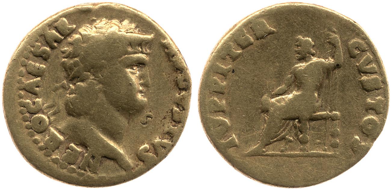 RIC I (second edition) Nero 52, аверс, bm