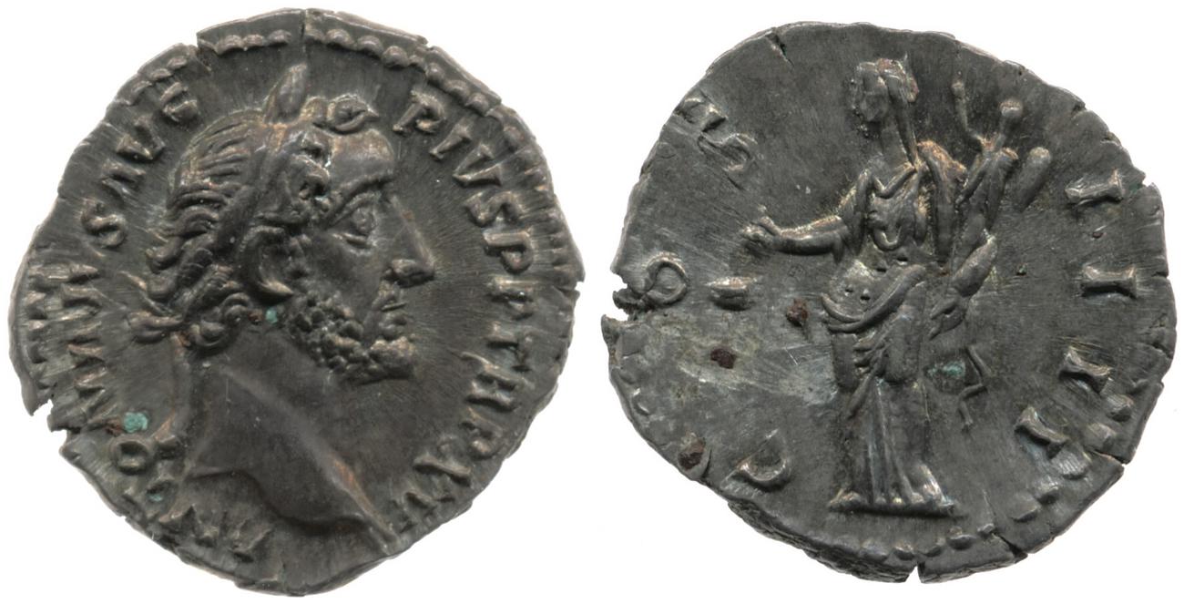 RIC III Antoninus Pius 203, аверс, bm