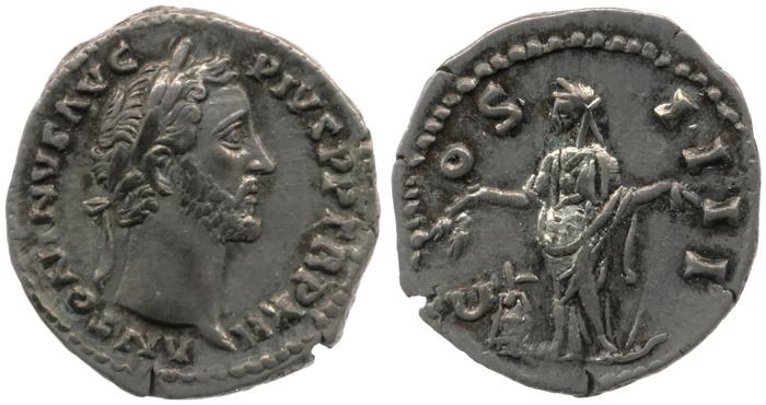 RIC III Antoninus Pius 175, реверс, bm