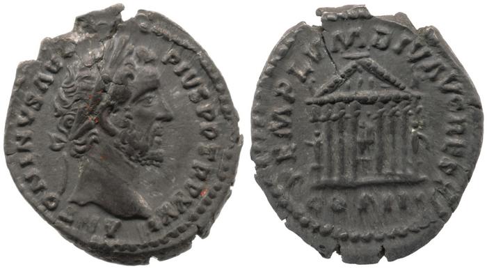 RIC III Antoninus Pius 290A, реверс, bm