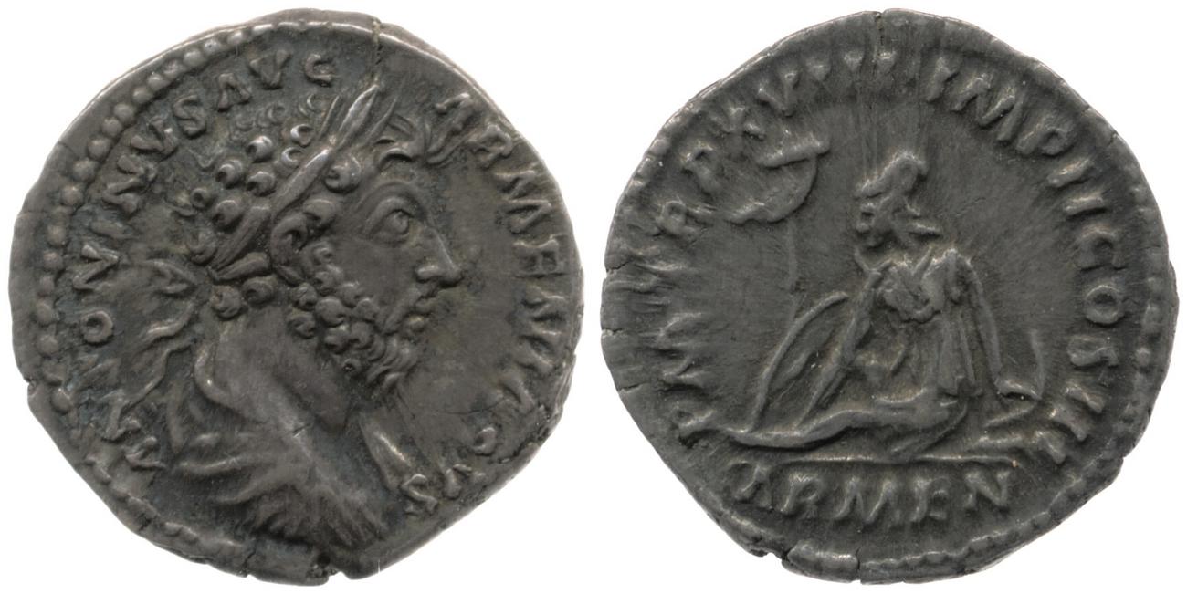 аверс RIC III Marcus Aurelius 82A