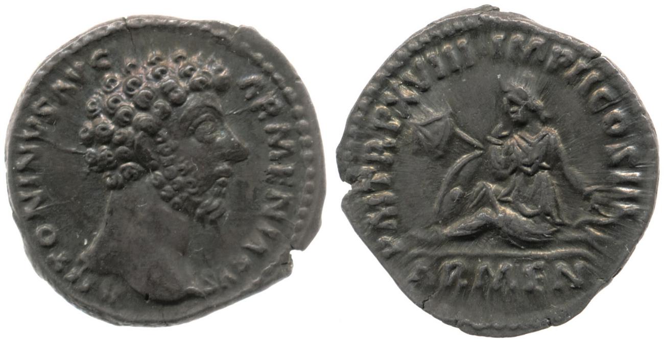RIC III Marcus Aurelius 80, аверс, bm