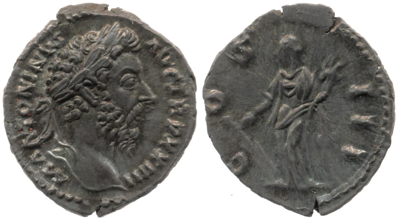 аверс RIC III Marcus Aurelius 215