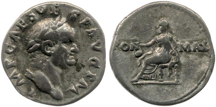 RIC II, Part 1 (second edition) Vespasian 45, реверс, bm