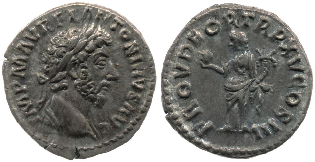 RIC III Marcus Aurelius 23, аверс, bm