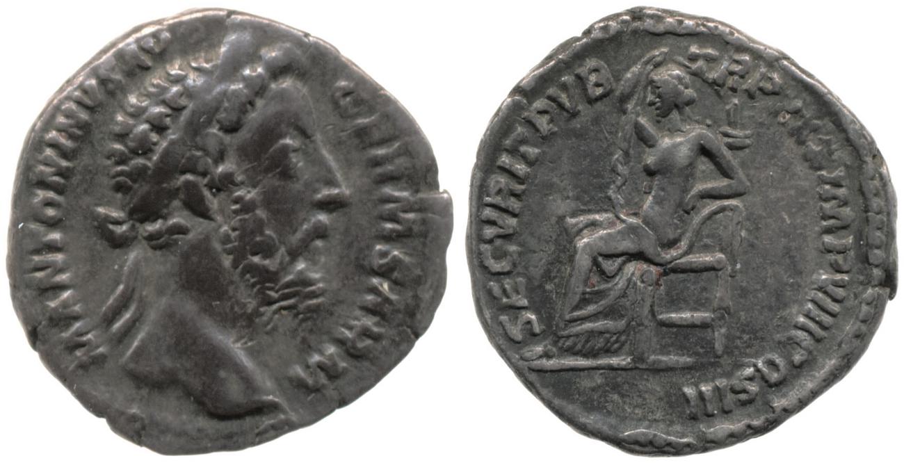 RIC III Marcus Aurelius 348, аверс, bm