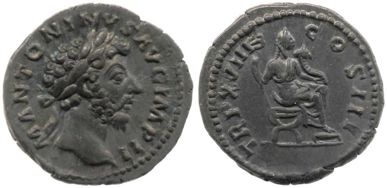 RIC III Marcus Aurelius 112, аверс, bm