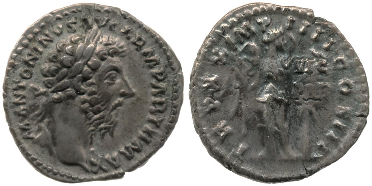 RIC III Marcus Aurelius 163, аверс, bm