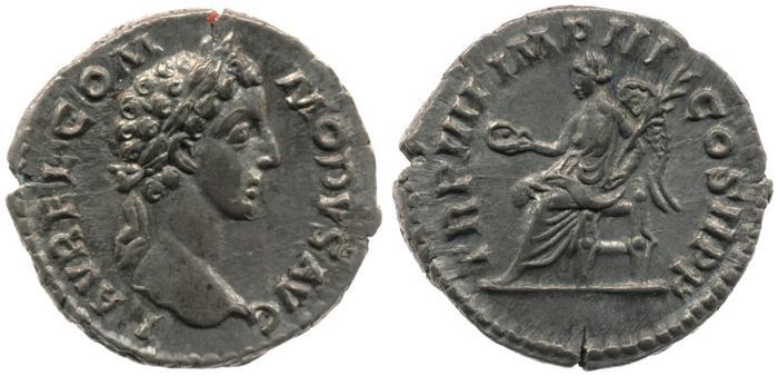 RIC III Marcus Aurelius 666, реверс, bm