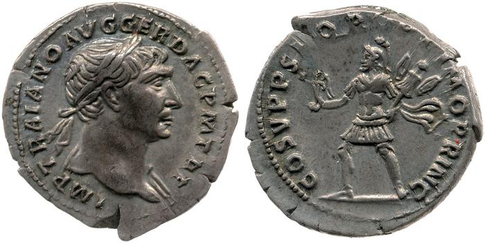 RIC II Trajan 114, reverse, bm