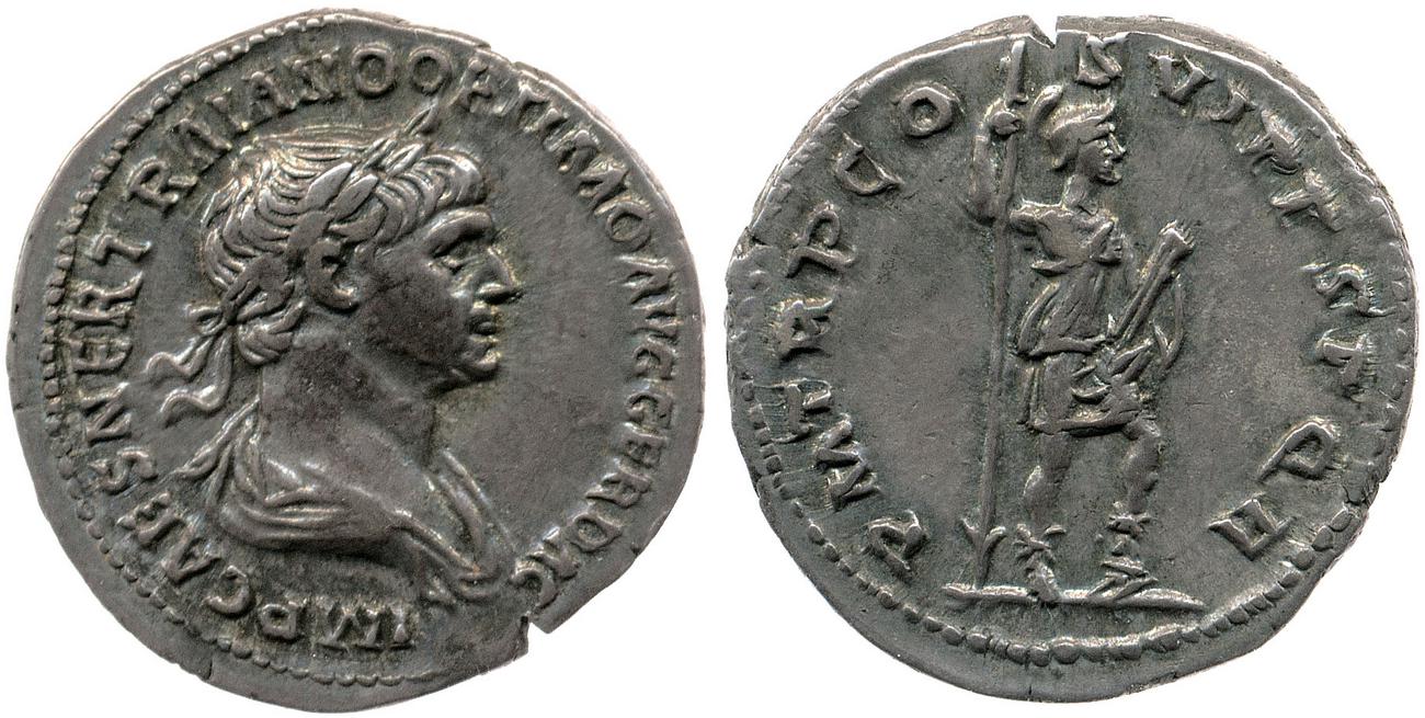 RIC II Trajan 355, аверс, bm