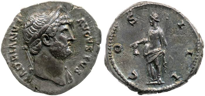 RIC II, Part 3 (second edition) Hadrian 720, реверс, bm
