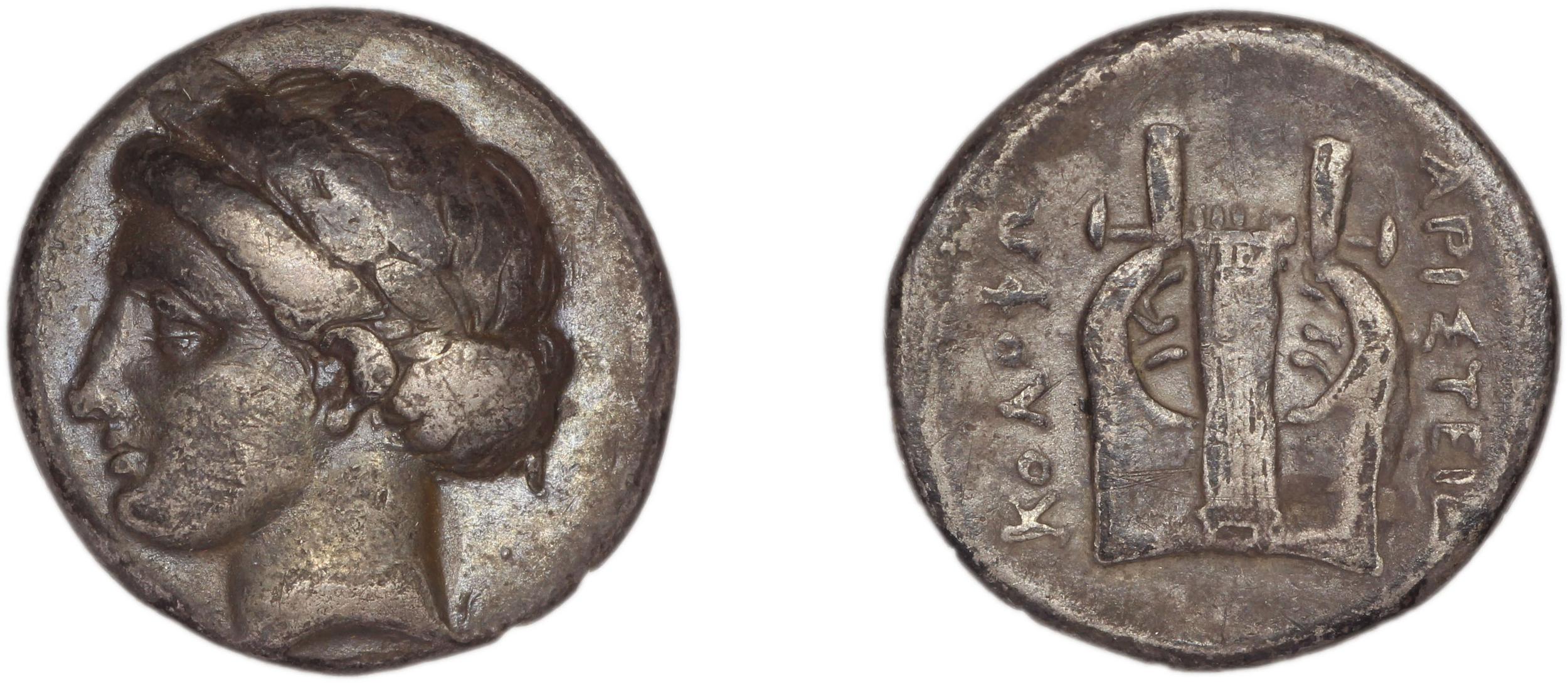 аверс Colophon Kinns 1980 Period I.2, AR II