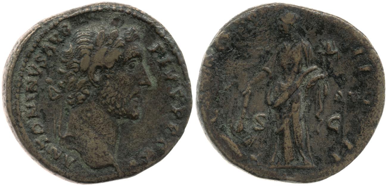 RIC III Antoninus Pius 777, аверс, bm