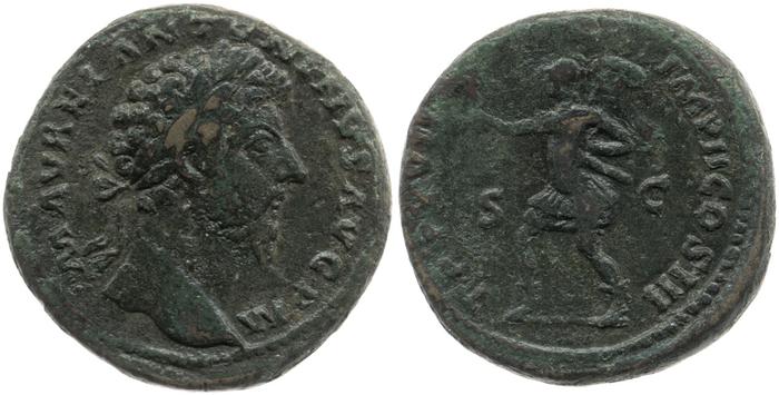 RIC III Marcus Aurelius 858, реверс, bm