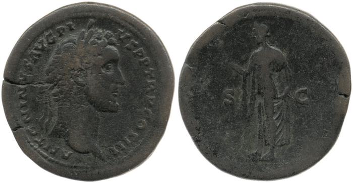 RIC III Antoninus Pius 626, реверс, bm