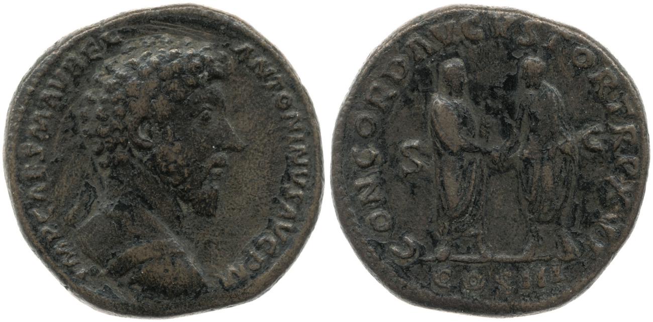 аверс RIC III Marcus Aurelius 824