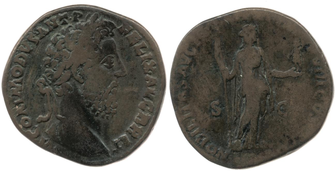 RIC III Commodus 501, аверс, bm