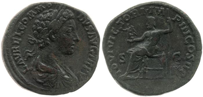 RIC III Marcus Aurelius 291, реверс, bm