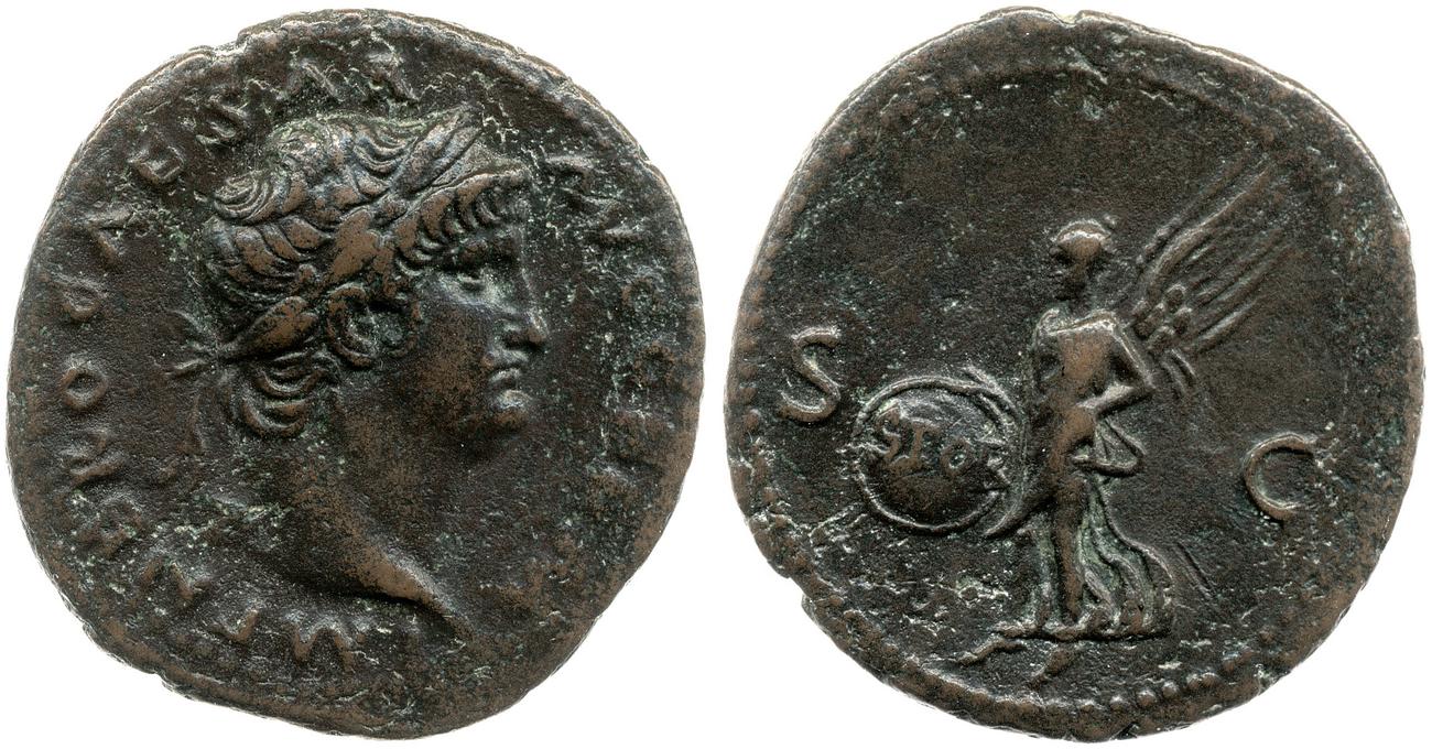 RIC I (second edition) Nero 351, аверс, bm