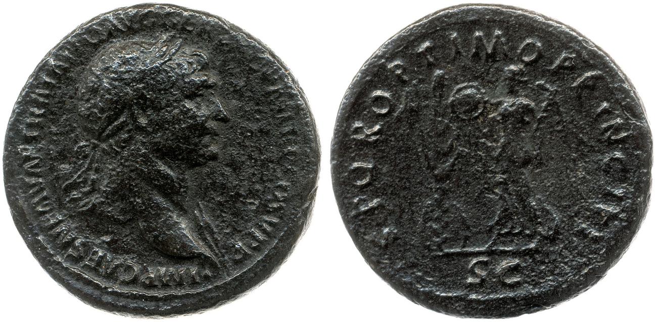 RIC II Trajan 524, аверс, bm