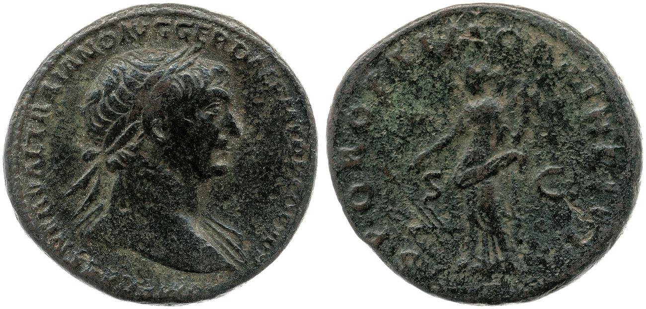 RIC II Trajan 500, аверс, bm