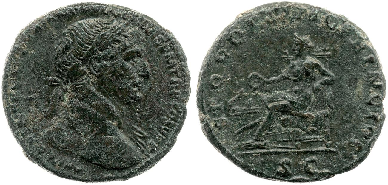 RIC II Trajan 515, аверс, bm