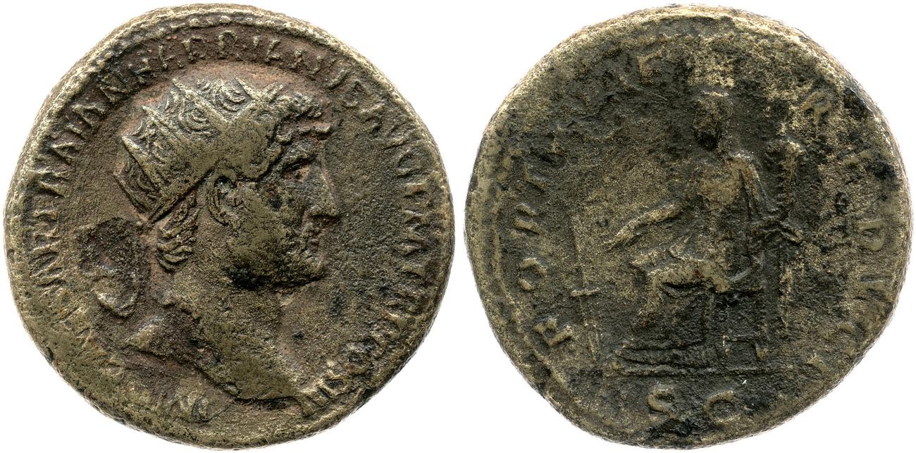 RIC II, Part 3 (second edition) Hadrian 614, аверс, bm