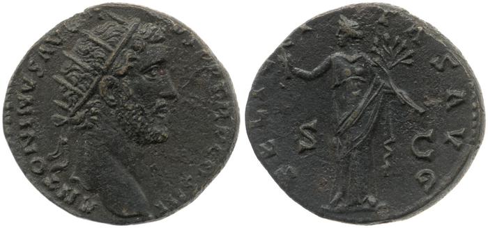 RIC III Antoninus Pius 658, реверс, bm