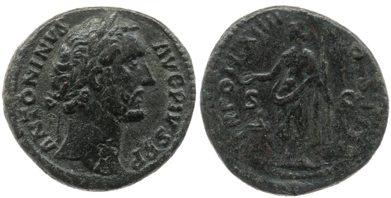 RIC III Antoninus Pius 1052, аверс, bm