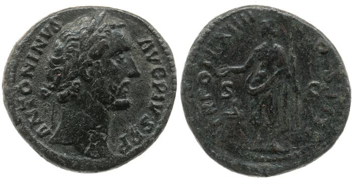 RIC III Antoninus Pius 1052, реверс, bm