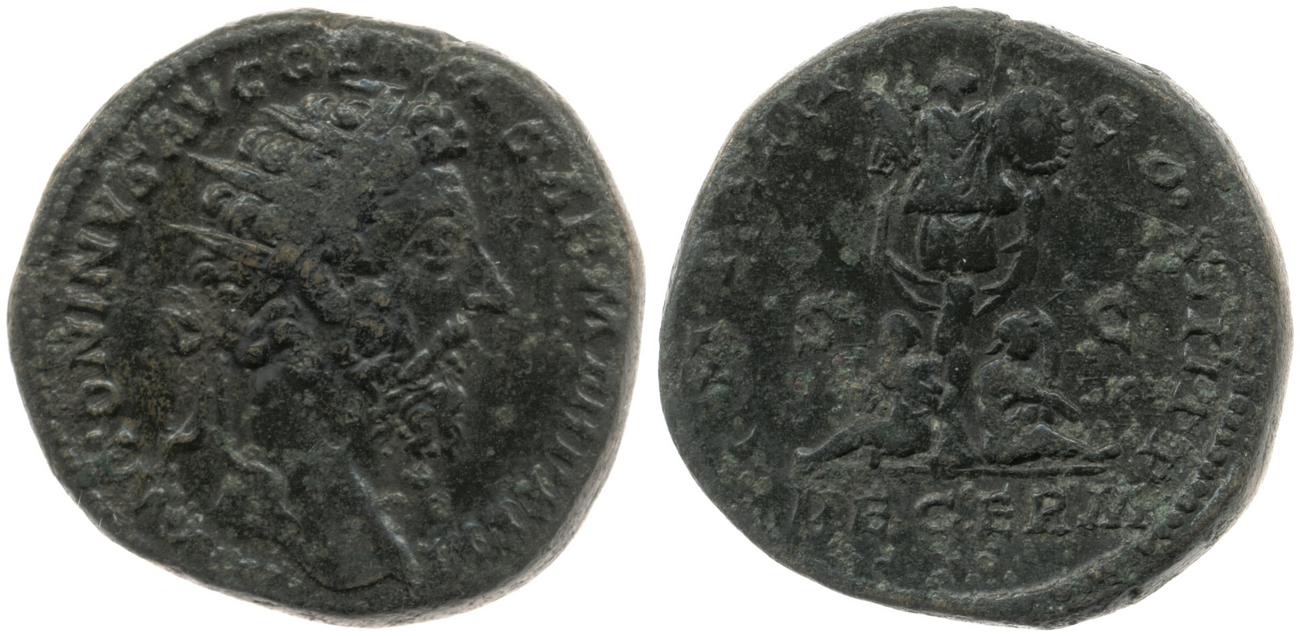 аверс RIC III Marcus Aurelius 1181