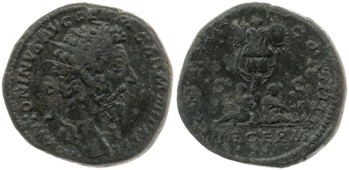 реверс RIC III Marcus Aurelius 1181
